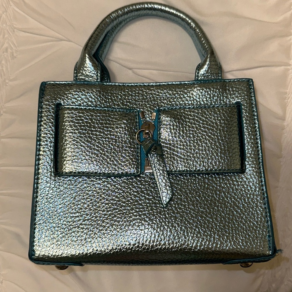 Brandon Blackwood Metallic Blue Bag